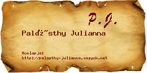 Palásthy Julianna névjegykártya